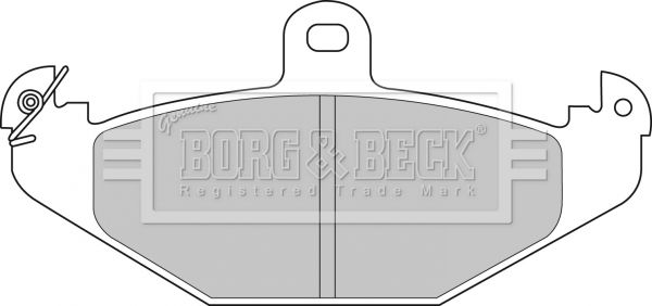 BORG & BECK Комплект тормозных колодок, дисковый тормоз BBP1478
